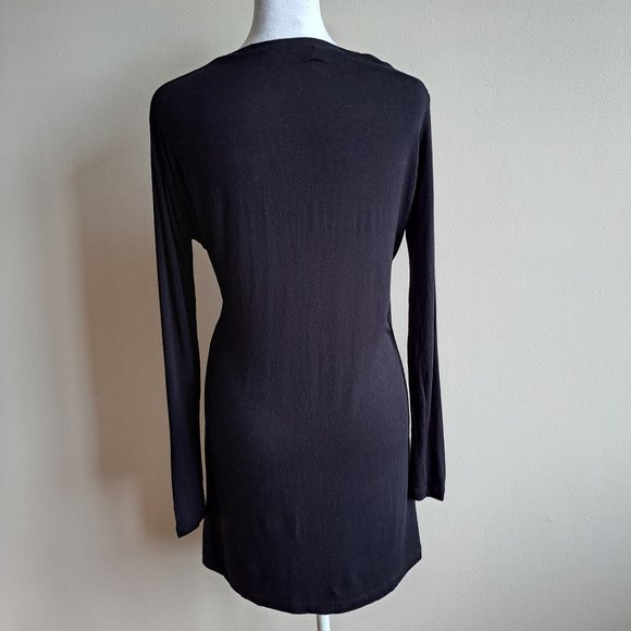 VDP Women's Italian Poker Black Dress with Crystals Size 42 / S - Picture 4 of 12